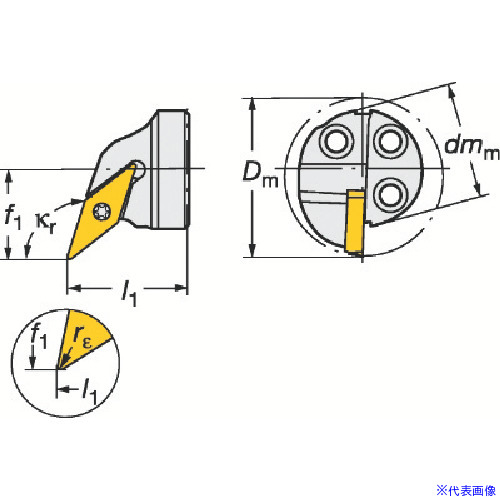 ■SANDVIK コロターンSL コロターン107用カッティングヘッド(410) 570SVQCL2511D(6013309)[送料別途お見積り][法人限定][掲外取寄]