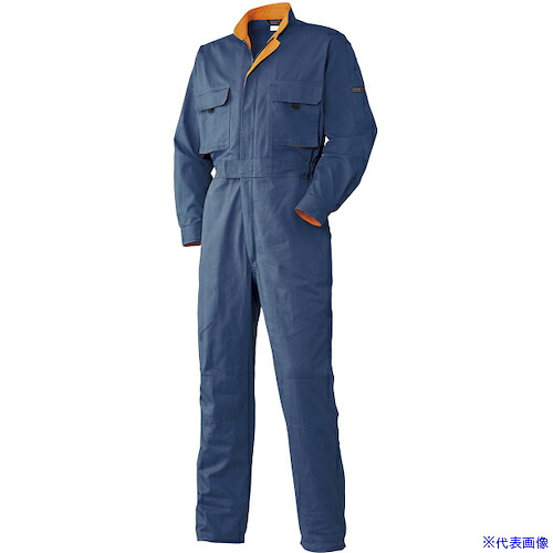 ■Atackbase ツナギ服 ネイビー5L 15153006502(6087360)[送料別途見積り][法人・事業所限定][外直送]