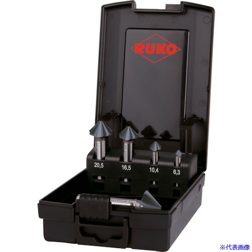 ■RUKO 不等分割4枚刃カウンターシンク 4S 「アルティメットカット」 5本組セット ルナテックコーティング 102891PRO(6104010)
