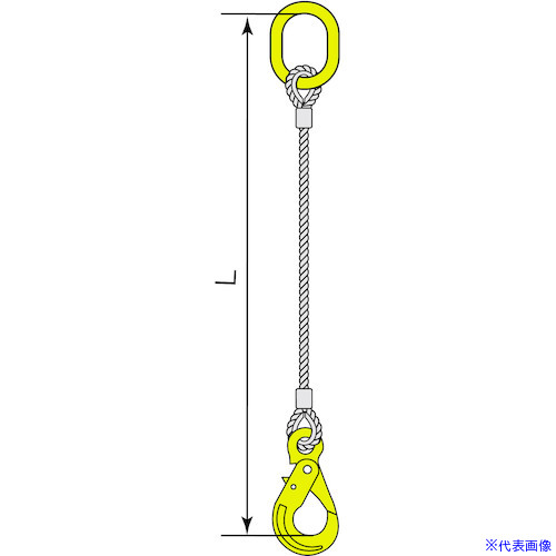 ■コンドーテック マーテック金物付JISロック止ワイヤ BK ロッキングフック・大型マスターリンク付 φ18&times;5M MFX&minus;108・BK&minus;10 05221MXBK185(6124841)[送料別途お見積り][法人限定][外直送]｜セミプロＤＩＹ店ファースト