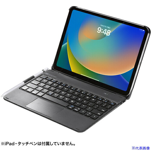 ■SANWA 10.9インチiPad専用ケース付きキーボード タッチパッド内蔵 SKBBTIPAD3BK(6163397)[法人限定][外直送元] 10,574円
