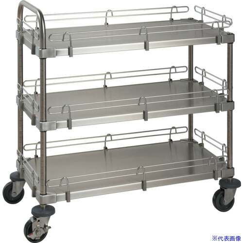 ■ERECTA スーパーシリーズ 落下防止カート I型 304ソリッドシェルフ W911mmxD614mmxH960mm RC1LSS910SA(6229094)[法人限定][外直送元]｜セミプロＤＩＹ店ファースト