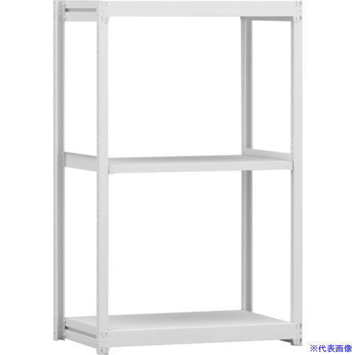 ■金剛 中軽量棚BLL 基本単式1連 有効2段 900X600X1500 BLL351603SOR(6275538)[送料別途お見積り][法人限定][外直送]