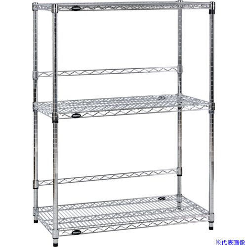 ■TRUSCO ステンレス製メッシュラック W905XD457XH923 3段 バックバー付 TSMBB3343(6524746)｜セミプロＤＩＹ店ファースト