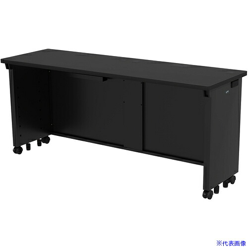 ■SANWA eデスク(ブラック)W1600&times;D500&times;H700 EDSK16050BK(6535293)[送料別途お見積り][法人限定][外直送]｜セミプロＤＩＹ店ファースト