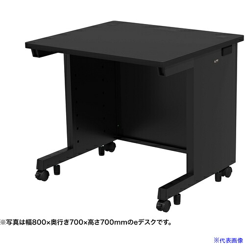 ■SANWA eデスク(ブラック)W850×D600×H720 EDSK8560BK72(6536925)[送料別途お見積り][法人限定][外直送]