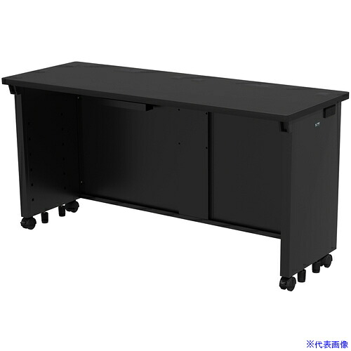 ■SANWA eデスク(ブラック)W1400&times;D500&times;H700 EDSK14050BK(6538421)[送料別途お見積り][法人限定][外直送]｜セミプロＤＩＹ店ファースト