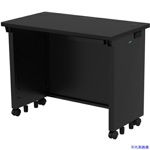 ■SANWA eデスク(ブラック)W900×D500×H700 EDSK9050BK(6543160)[法人限定][外直送元]