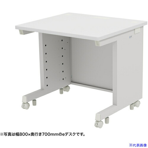 ■SANWA eデスク(ホワイト)W800×D800×H700 EDSK8080W(6546400)[送料別途お見積り][法人限定][外直送]