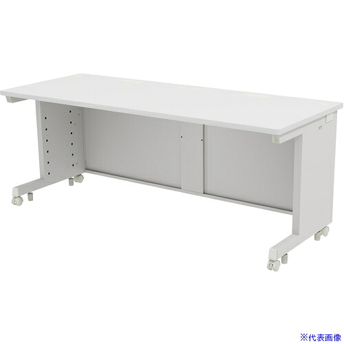 ■SANWA eデスク(ホワイト)W1800×D700×H700 EDSK18070W(6554228)[送料別途お見積り][法人限定][外直送]