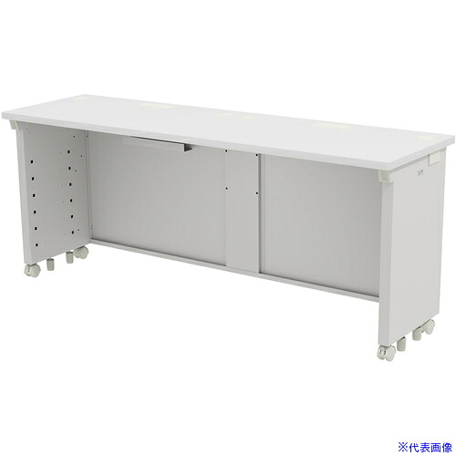■SANWA eデスク(ホワイト)W1700×D500×H700 EDSK17050W(6554280)[送料別途お見積り][法人限定][外直送]