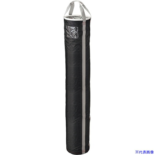 ■緑十字 荷揚げバッグ(荷揚げバケツ) 黒/白 350mmΦ×2000mm 最大荷重：100kg 242024(6616743)[法人限定][外直送元]
