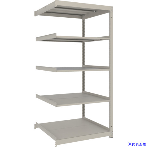 ■TRUSCO スチールラック 薄板ラック(棚板分割タイプ、耐荷重100Kg)900×875×H1800 5段連結 ネオグレー UL6395B(NG)(6629796)