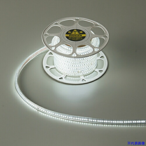 ■緑十字 LEDロープライト(片面発光タイプ) LED発光色：白 長さ10m 275012(6635809)[送料別途お見積り][法人限定][掲外取寄]