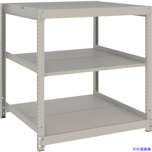 ■TRUSCO スチールラック 薄板ラック(棚板分割タイプ、耐荷重100Kg)900×595×H900 3段単体 ネオグレー UL3363(NG)(6637667)