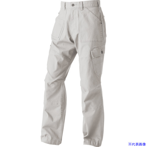 ■CHUSAN ドビーストレッチ・ワイドカーゴパンツ10ポケット アッシュ・グレー L 804005818L(6644628)[送料別途見積り][法人・事業所限定][掲外取寄]