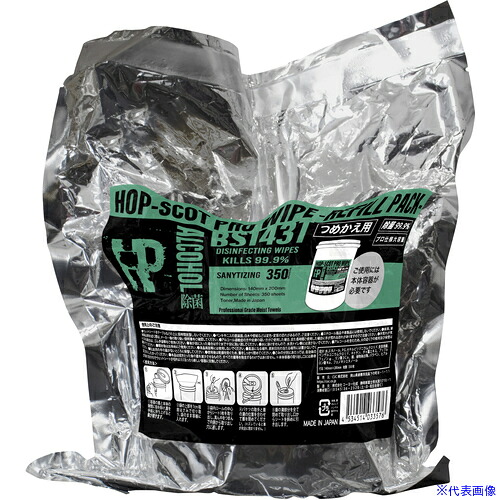 ■CHUSAN 除菌ウェット350枚入り詰替え BS143T999F(6644652)×6[送料別途お見積り][法人限定][掲外取寄]