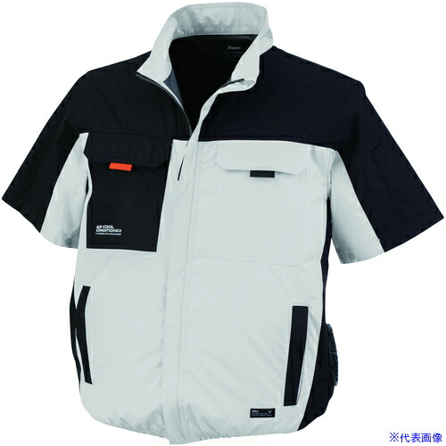 ■ジーベック 空調服遮熱半袖ブルゾンXE98031-22-4L XE98031224L(6654311)[送料別途見積り][法人・事業所限定][掲外取寄]