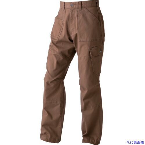 ■CHUSAN ドビーストレッチ・ワイドカーゴパンツ10ポケット D・カーキ S 804005808S(6668466)[送料別途見積り][法人・事業所限定][掲外取寄]