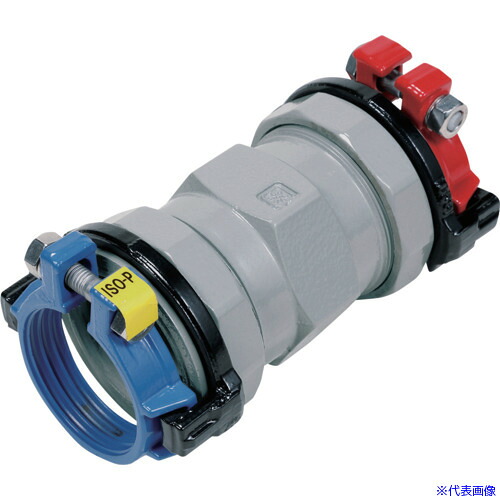 ■SKカワニシ 高密度ポリエチレン管×内外面被覆鋼管用異種管継手 SKXソケット ISO-P50×D50 SKXSISOP50XD50(6740217)