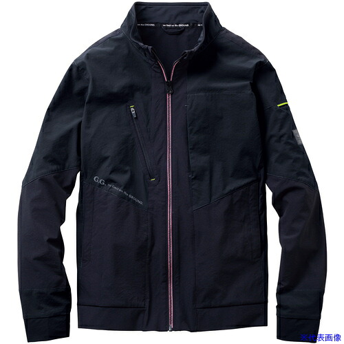 ■G.G. 0328-00 長袖ブルゾン ブラック S 0328004S(6748605)[送料別途見積り][法人・事業所限定][掲外取寄]