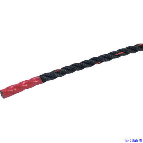 ■グリーンクロス ポリエチレンロープ 黒 少し軟打 9mm×400m 6300059432(6789751)[送料別途お見積り][法人限定][外直送]