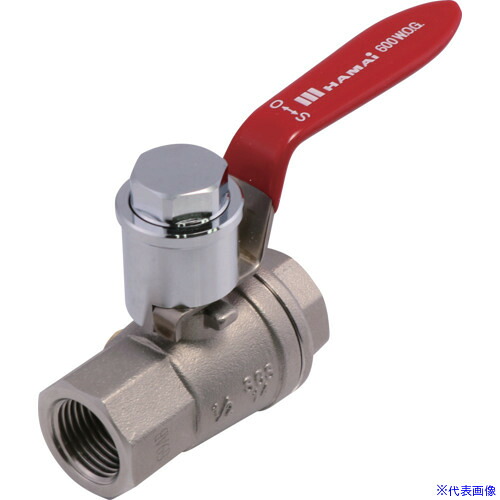 ■HAMAI 2wayロックボールバルブ スプリングロック+キーロック TSS－140型 25A(B1) SUS製(南京錠別売) TSS14025RC(6791895)