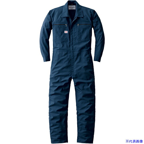 ■AUTO－BI 通年モデル つなぎ服24030－001ネイビーブルー 3Lサイズ 240300013L(6802752)[送料別途お見積り][法人限定][掲外取寄]
