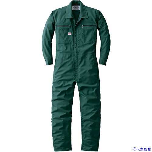 ■AUTO－BI 通年モデル つなぎ服24030－010グリーン 4Lサイズ 240300104L(6802765)[送料別途お見積り][法人限定][掲外取寄]