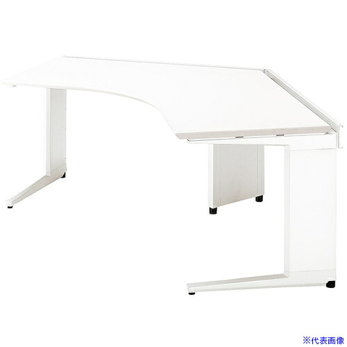 ■NAIKI コーナーデスク(120&deg;用) トリアス TR型/天板:ホワイト 本体:クリアーホワイト/W1798&times;D1389&times;H720 TRH227CTWH(6808657)[送料別途お見積り][法人限定][外直送]｜セミプロＤＩＹ店ファースト