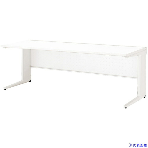 ■NAIKI 平デスク(ロングタイプ) トリアス TR型/天板:ホワイト 本体:クリアーホワイト/W2000&times;D700&times;H720 TRH207FMWH(6808672)[送料別途お見積り][法人限定][外直送]｜セミプロＤＩＹ店ファースト
