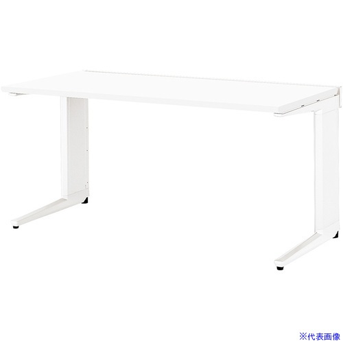 ■NAIKI 平デスク トリアス TR型/天板:ホワイト 本体:クリアーホワイト/W1400×D700×H720 TRH147FWH(6810213)[送料別途お見積り][法人限定][外直送]