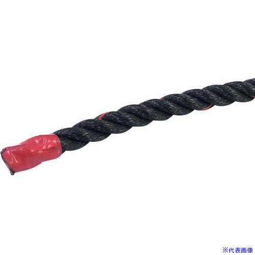 ■グリーンクロス ポリエチレンロープ 黒 少し軟打 24mm&times;300m 6300059421(6813548)[法人限定][外直送元]｜セミプロＤＩＹ店ファースト