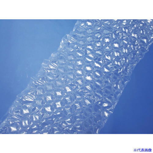 ■パックウェル AIR5用エアー緩衝材フィルムバブル400x190(500m/25μ)バイオ無地 LA400190525RB(6828419)×3[法人限定][外直送元]