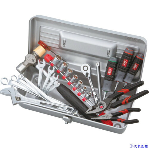 ■KTC 工具セット(片開きメタルケースタイプ)[25点] SK3242S(6831898)[送料別途お見積り][法人限定][掲外取寄]｜セミプロＤＩＹ店ファースト