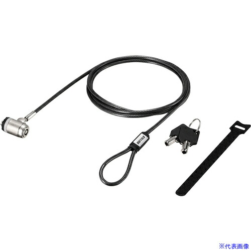 ■BUFFALO シリンダー錠02 ワイヤーロック 統一キー BLC02T(6836857)[送料別途お見積り][法人限定][掲外取寄]