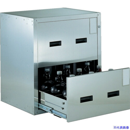 ■TRUSCO 耐震薬品庫 705X600XH800 2段引出型 SYW2N(6863295)