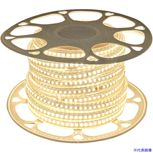 ■富士倉 LEDロープライト 片面発光 10M 増設用 電球色 FRL10GWWT(6875620)[送料別途見積り][法人・事業所限定][掲外取寄]
