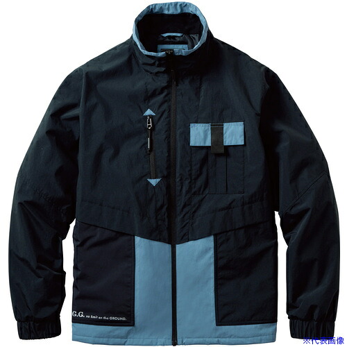 ■G.G. 0534-00 防寒ブルゾン(防風・透湿) ライトブルー 6L 0534002126L(6881118)[送料別途見積り][法人・事業所限定][掲外取寄]