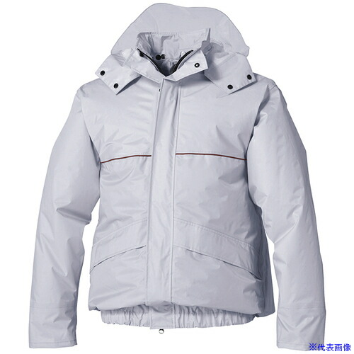 ■アイトス 空調服 レインスーツ(男女兼用)AZ9097 シルバー 4L AZ90970044L(6912409)[送料別途お見積り][法人限定][掲外取寄]