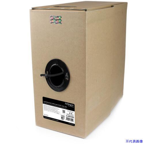 ■StarTech CAT6 LANケーブル/304.8m/ブラック/1000Mbps 10Gbps/単線/カテゴリ6 イーサネットケーブル WIR6CMRBK(6914235)[法人限定][外直送元]