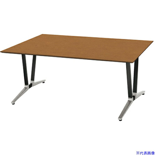 ■NAIKI ミーティングテーブル(舟底) アドコード ADC型/天板:ミディアムウォールナット 脚部:ポリッシュ/W1800×D900 ADC1809AKPBMW(6919671)[送料別途お見積り][法人限定][掲外取寄]