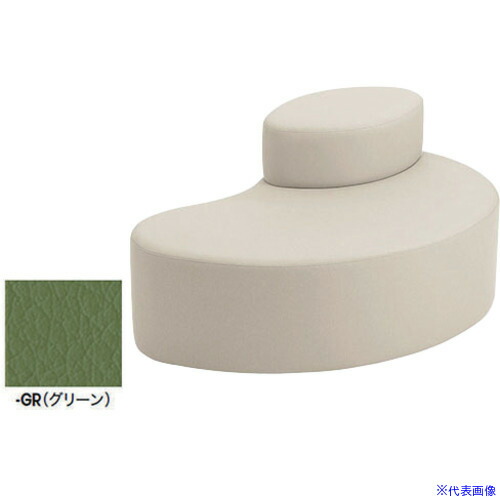 ■NAIKI ロビーチェアー(2人掛) グリーン RC2303LGR(6933319)[送料別途お見積り][法人限定][掲外取寄]