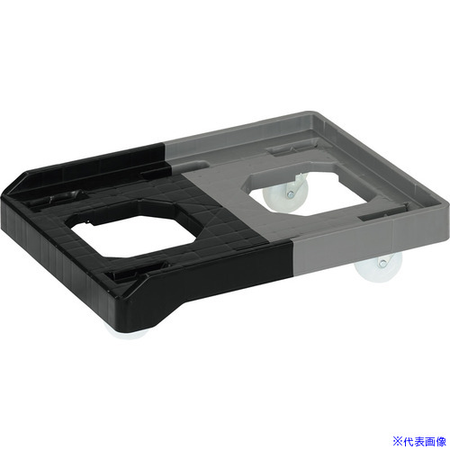 ■サンコー コンテナ台車 802492 サンキャリー 5640&minus;2 ブラック/グレー 80249201BK901GL801(6967804)[送料別途お見積り][法人限定][外直送]｜セミプロＤＩＹ店ファースト