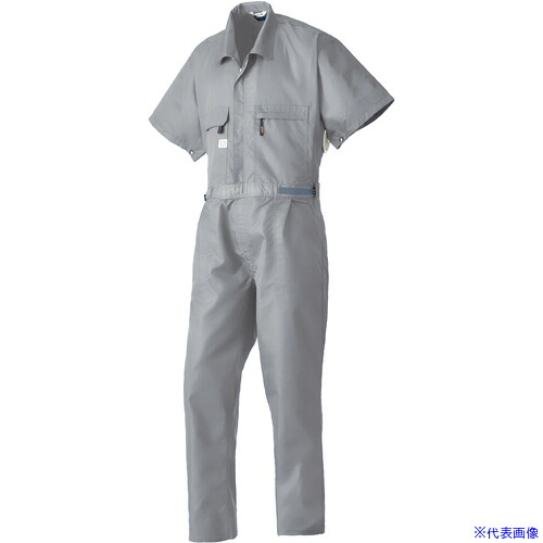 ■AUTO－BI SS(春夏)モデル 空調つなぎ服(R)(半袖)9821 007グレー 3Lサイズ 98210073L(6974780)[送料別途お見積り][法人限定][掲外取寄]