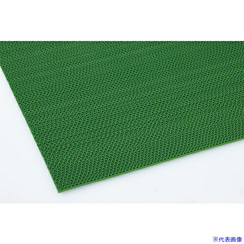 ■テラモト スーパーダスピット(ソフト)緑 7mm厚 90cm×6m(ふちなし) MR1332551(6975916)[送料別途お見積り][法人限定][外直送]