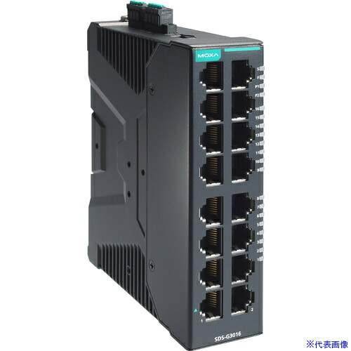 ■MOXA 産業用フルギガビットスマートイーサネットスイッチ16ポート(RJ－45×8)、ワイド温度モデル SDSG3016T(6983488)[送料別途お見積り][法人限定][掲外取寄] 85,305円