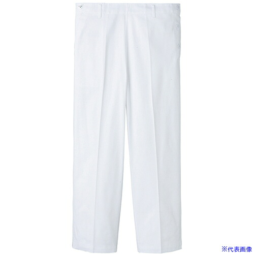 ■サンペックス 調理ズボン レディース 厨房用 給食 制服 ユニフォーム ホワイト 3L KG4323L(6992482)[送料別途お見積り][法人限定][掲外取寄]