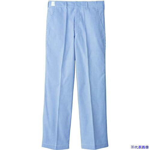 ■サンペックス 調理ズボン メンズ 厨房用 給食 制服 ユニフォーム ネイビーストライプ 91 KH45091(6994057)[送料別途お見積り][法人限定][掲外取寄]｜セミプロＤＩＹ店ファースト