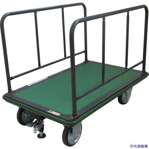 ■TRUSCO ハイグレード運搬車 サイドハンドル型 1200X750 ストッパー付き 510SEBNA(6994435)[法人限定][直送元]